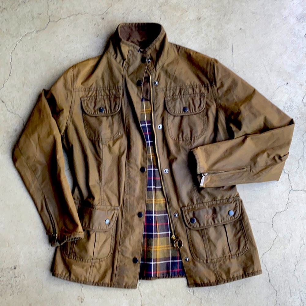 Barbour Utility Jacket Waxed Cotton Brown